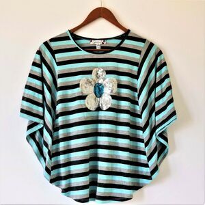 Speechless Girl's Striped Heart Top - size XL (14/16)